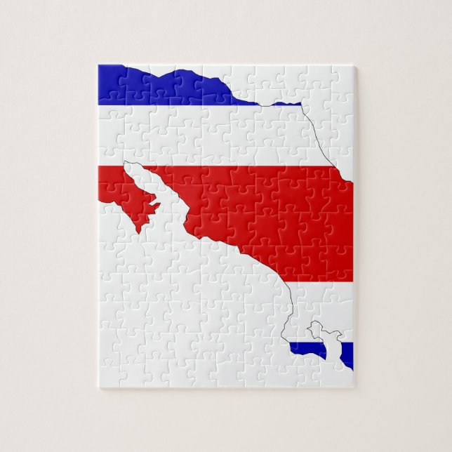 Costa Rica flaggakarta Pussel (Vertikal)