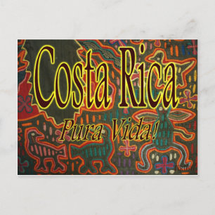 Costa Rica Folk Art Pura Vida Vykort