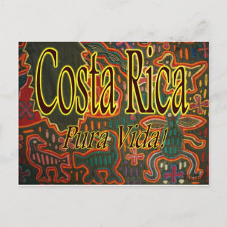 Costa Rica Folk Art Pura Vida Vykort