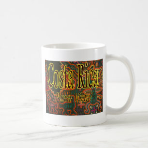 Costa Rica Folk konst Pura Vida Kaffemugg