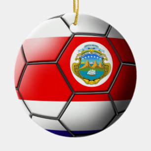 Costa Rica fotbollprydnad Julgransprydnad Keramik