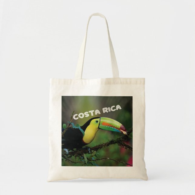 Costa Rica foto med den färgrika Toucan fågeln Tygkasse (Framsidan)