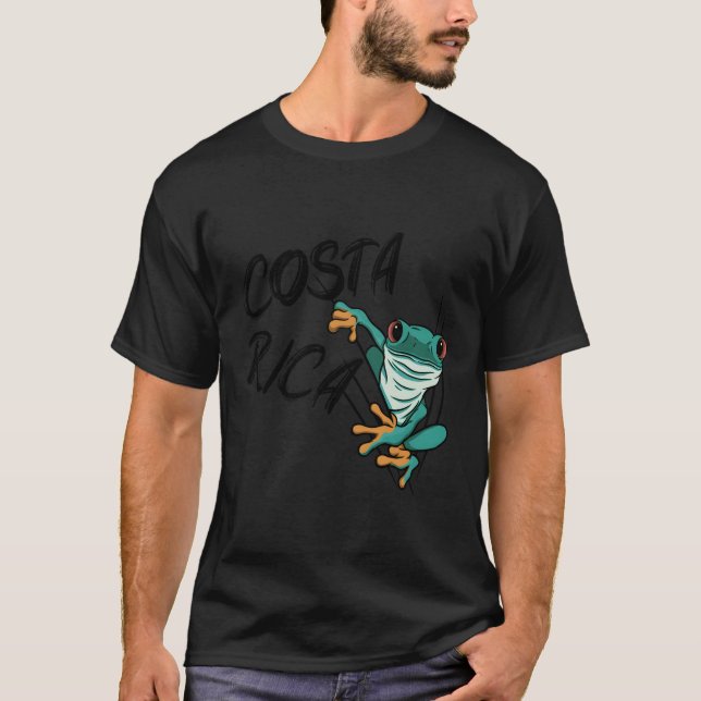Costa Rica Frog och Helgdag Costa Rica Pure Joie D T Shirt (Framsida)