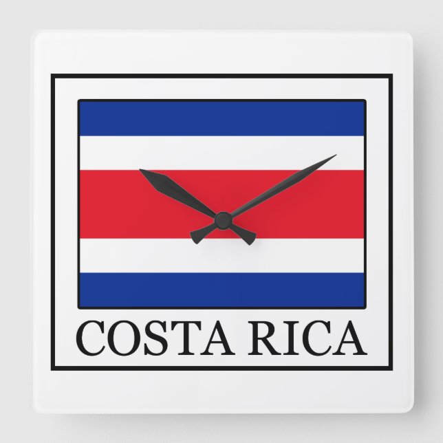 Costa Rica Fyrkantig Klocka (Framsida)