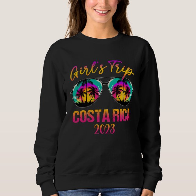 Costa Rica Girls Trip 2023 Sunglasses Summer Girlf T Shirt (Framsida)