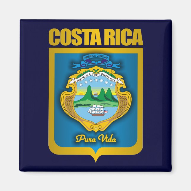 "Costa Rica Guld" Gift Ideas Magnet (Framsidan)