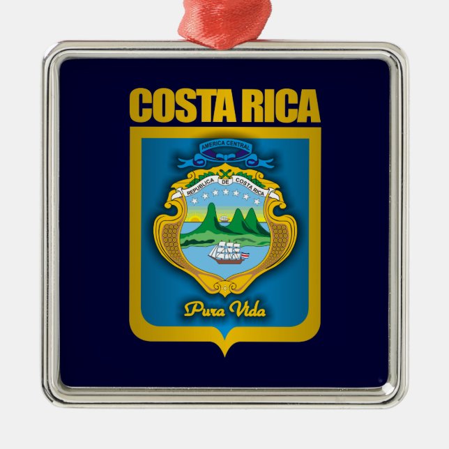 "Costa Rica Guld" Julgransprydnad Metall (Framsidan)