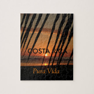 Costa Rica Handflatan Fronter Sunset Puzzle Pussel