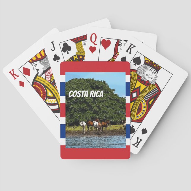 Costa Rica - Hästar vid Vatten Casinokort (Baksidan)
