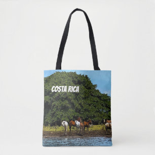 Costa Rica - Hästar vid Vatten Tygkasse