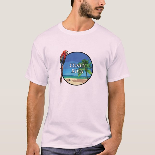 Costa Rica - Herrens Basic T-Shirt (Framsida)