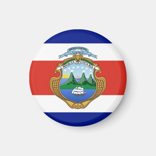 Costa Rica (jackande av arm/flagga) Magnet (Framsidan)