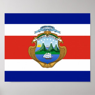 Costa Rica (jackande av arm/flagga) Poster