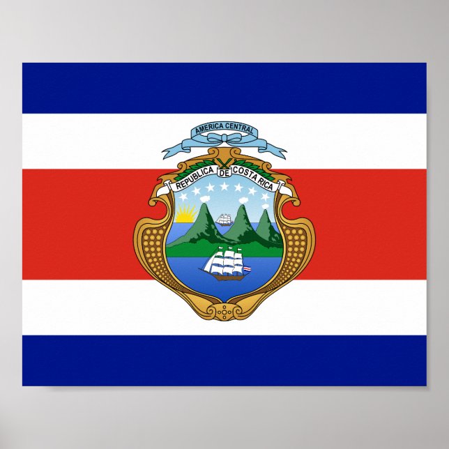 Costa Rica (jackande av arm/flagga) Poster (Framsidan)