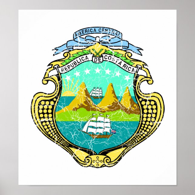 Costa Rica Jackat av Arm Poster (Framsidan)