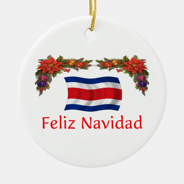 Costa Rica jul Julgransprydnad Keramik (Framsidan)
