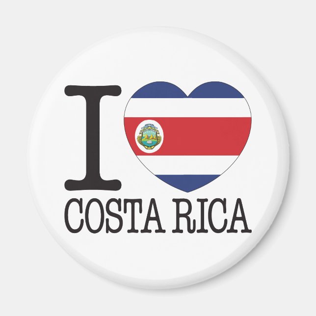 Costa Rica Kärlek v2 Magnet (Framsidan)