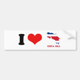 COSTA RICA KARTA BILDEKAL