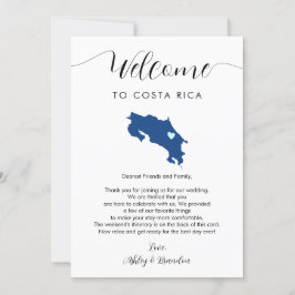 Costa Rica Karta Bröllop Välkomsthälsning Brev Int