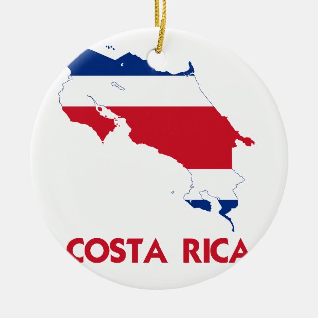 COSTA RICA KARTA JULGRANSPRYDNAD KERAMIK (Framsidan)