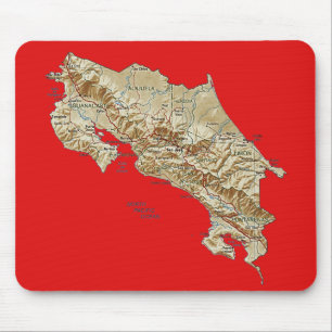 Costa Rica Karta Mousepad Musmatta