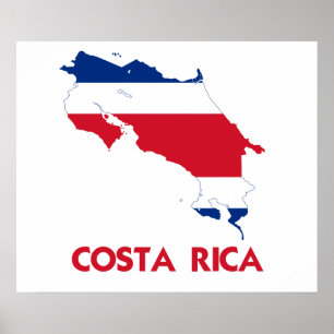COSTA RICA KARTA POSTER