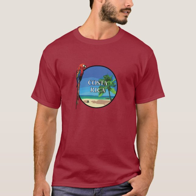 Costa Rica - Manar Grundläggande Mörk T-Shirt (Framsida)