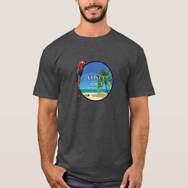 Costa Rica - Manar Grundläggande Mörk T-Shirt (Framsida)