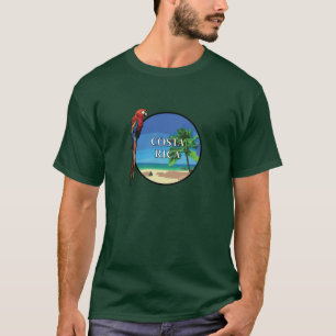 Costa Rica - manar grundläggande mörka T-tröja T-shirt