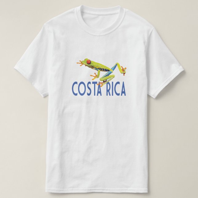 Costa Rica med rödögd träd groda T Shirt (Design framsida)