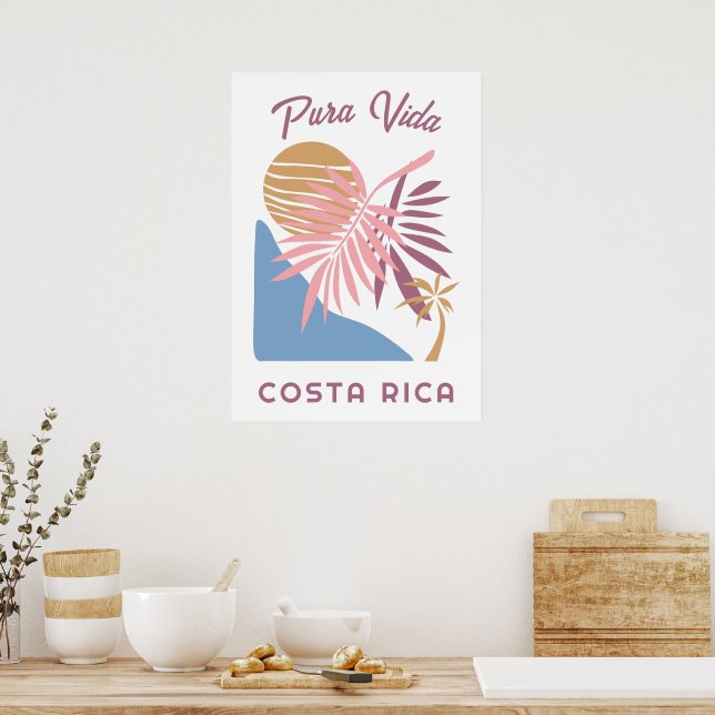 Costa Rica Motto Pura Vida Poster (Kök)