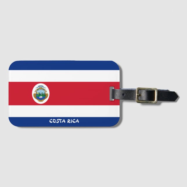 Costa Rica National Flagga Patriotic Bagagebricka (Framsida horisontal)