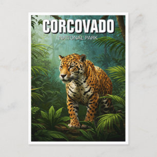 Costa Rica nationalpark Travel Jaguar Vykort