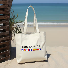 Costa Rica Nautical Maritime Sailing Flaggor Tygkasse
