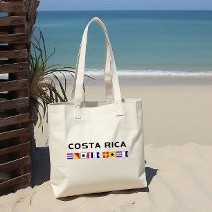 Costa Rica Nautical Maritime Sailing Flaggor Tygkasse