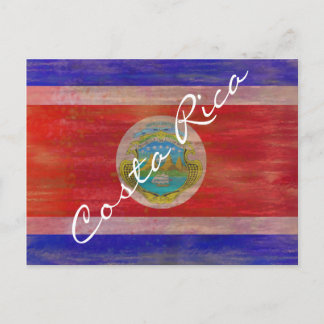 Costa Rica nödlidande flagga Vykort