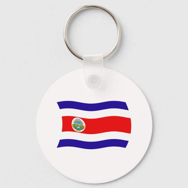 Costa Rica Nyckelring med Flagga (Framsida)