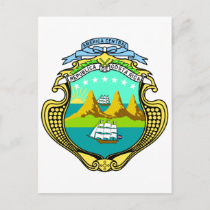 Costa Rica-Officiellen Jackar av Arm Heraldry Symb Vykort