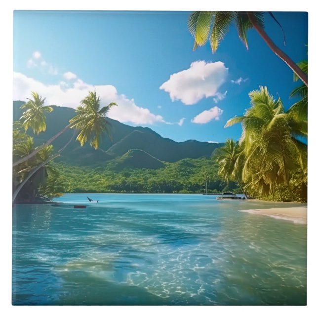 Costa Rica öparadis  Kakelplatta (Framsidan)