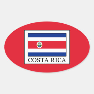 Costa Rica Ovalt Klistermärke