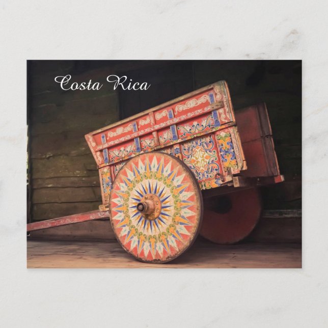 Costa Rica Ox Cart-vykort Vykort (Framsida)