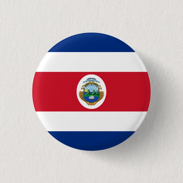 Costa Rica patriotisk flagga Knapp (Framsida)