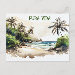 Costa Rica Pura Vida Beach-kort Vykort