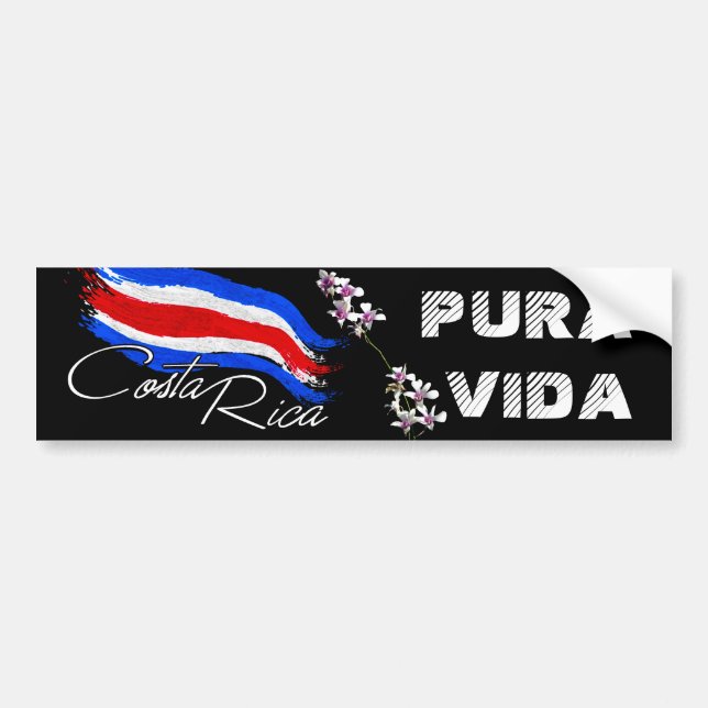Costa Rica Pura Vida! Bildekal (Framsidan)