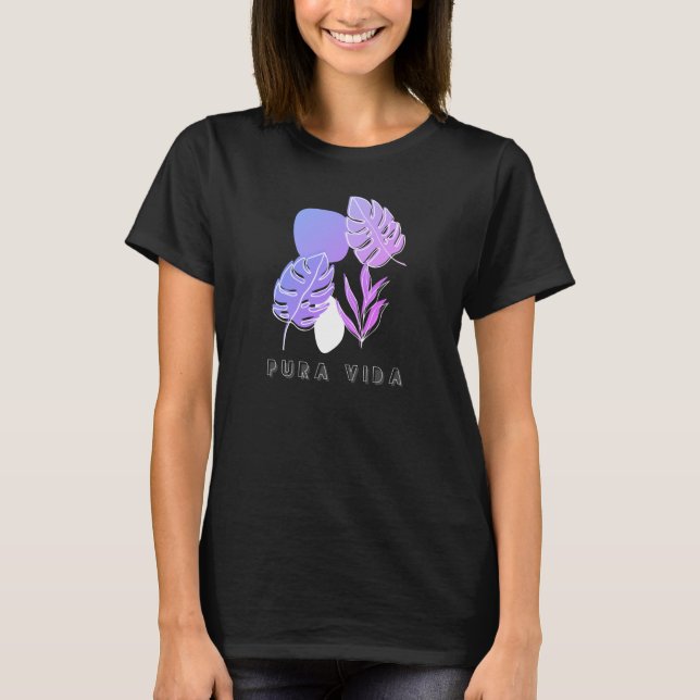 Costa Rica Pura Vida Botanical Women's  T Shirt (Framsida)