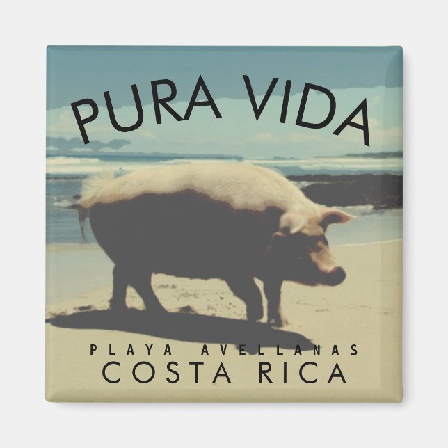 Costa Rica Pura Vida Ditt foto Souvenir Magnet (Framsidan)