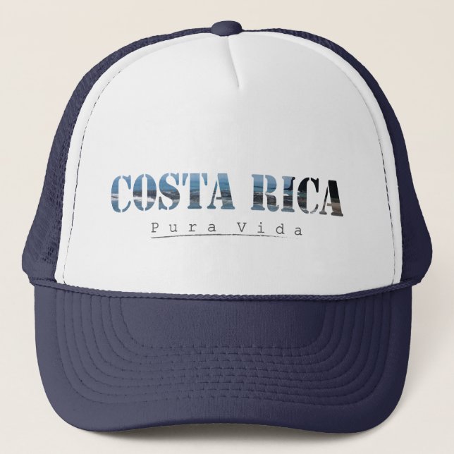 Costa Rica Pura Vida Hat Truckerkeps (Framsida)
