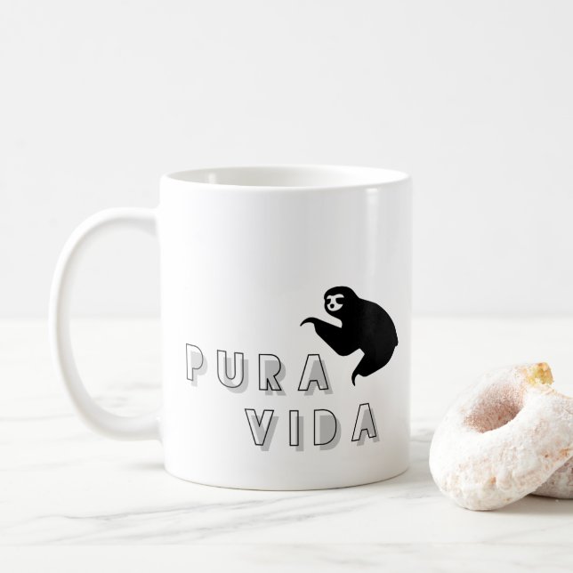 Costa Rica Pura Vida Sloth Kaffemugg (Med munk)