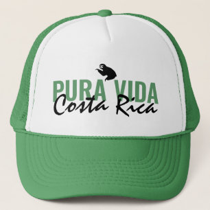 Costa Rica Pura Vida Sloth Manarna Grönt Keps