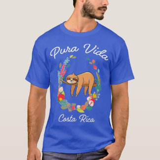 Costa Rica Pura Vida Sloth T Shirt